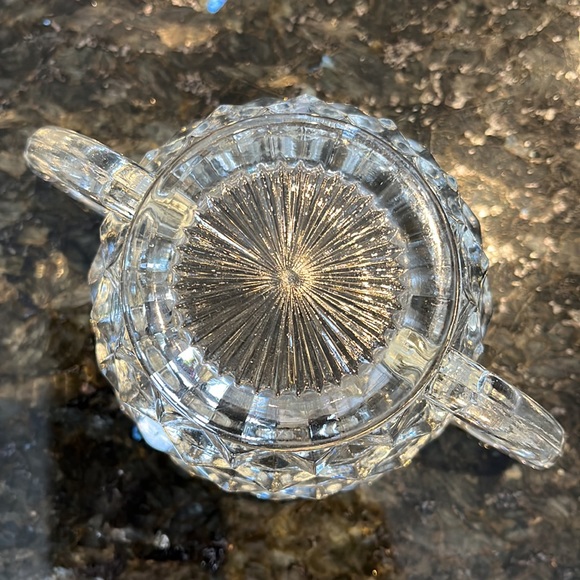 Vintage Crystal Creamer and Sugar Set - Picture 5 of 15